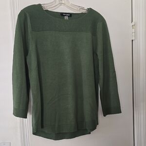 Cable & Gauge Forest Green Knit Top
